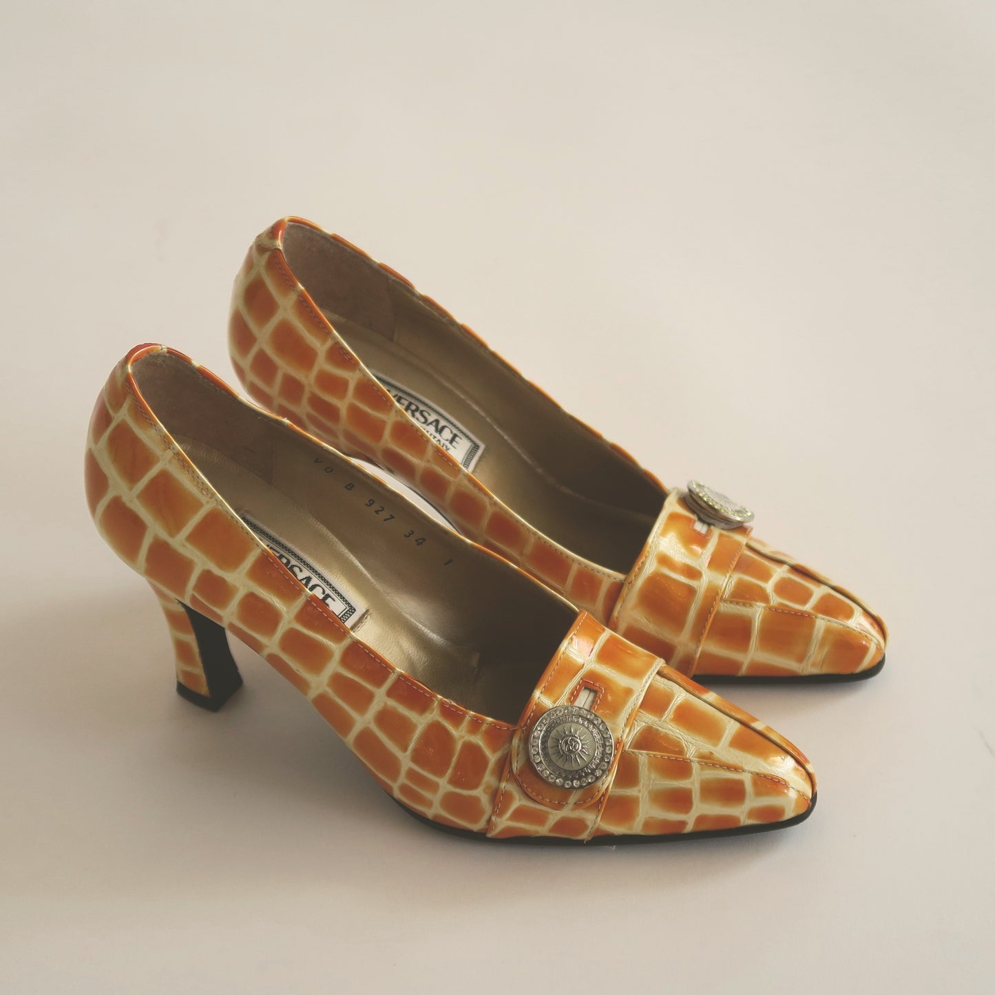 VERSACE VINTAGE PUMPS- BUTTERCUP